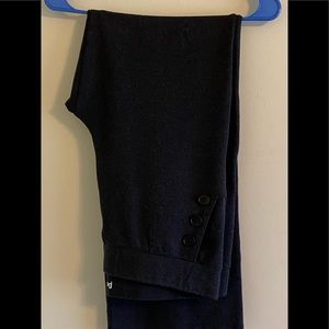 Betabrand 6 Button Straight Leg Dress Yoga Pants